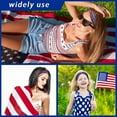 thumbnail image 6 of HomeDM Independence Day Red White and Blue Patriotic American Flag Tie Headband USA 4th of July Headband Hair Acessories Cloth Elastic Yoga Hair Bandana Patriotic Headbands, 6 of 8