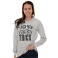thumbnail image 3 of I Like Them Thick Fat Tires Cyclist Long Sleeve TShirt Men Women Brisco Brands M, 3 of 6