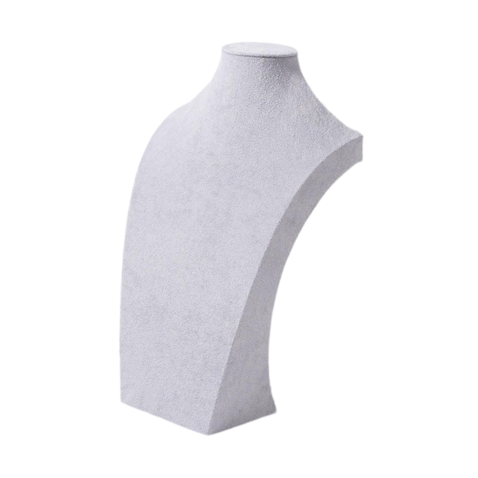 Milageto Necklace Display Stand Display Necklace Mannequin for Business Selling Gray 40cm Height