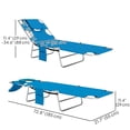 thumbnail image 3 of Outsunny Tanning Chair with Face Hole, 5-Level Folding Lounge Chair, Blue, 3 of 10