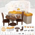 thumbnail image 5 of Dollhouse Furniture Kitchen Set, DIY Mini Accessories, Toys with Bowl, Stove, for Kids, Toddlers, Boys, Girls, 5 of 5