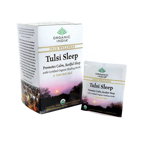 Organic India Herbal Supplement Tulsi Sleep Tea Bags For True Wellness