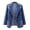 Blue, variant on Women's Denim Jacket, Long Sleeve Slim Fit Button Front Casual Coat with Notch Lapel for Daily Wear and Commute