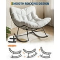 thumbnail image 5 of Outdoor Rocking Chair,Indoor Papasan Chair,Oversized Egg Rocking Chair with Thick Cushion, Rattan Wicker Rocker Lounge Chair for Bedroom, Living Room, Patio, Garden, Porch, 5 of 6