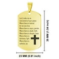 thumbnail image 2 of Stainless Steel Instrument of Your Peace Prayer Dog Tag Pendant Necklace, 2 of 3