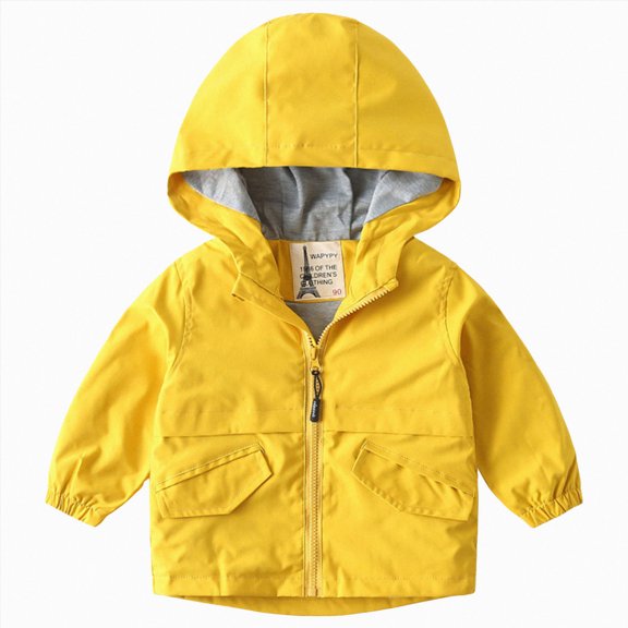 KPOPLK Boys Wind Jacket Lightweight Breathable Coat Waterproof Hooded 1T 2T 3T 4T 5T Kids Fall Winter Outfit Clothes Size 4-5 Years