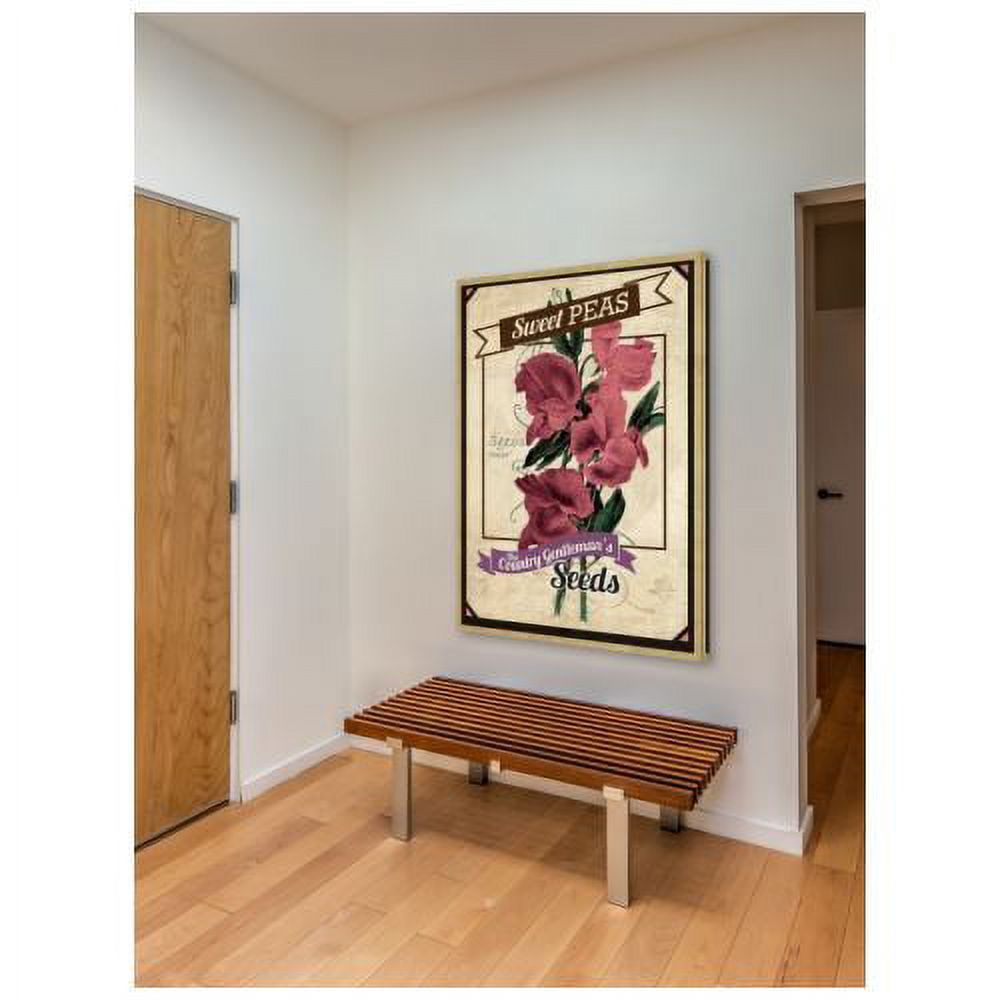 "Flower Packet Sweet Peas" Painting Print on Wrapped Canvas