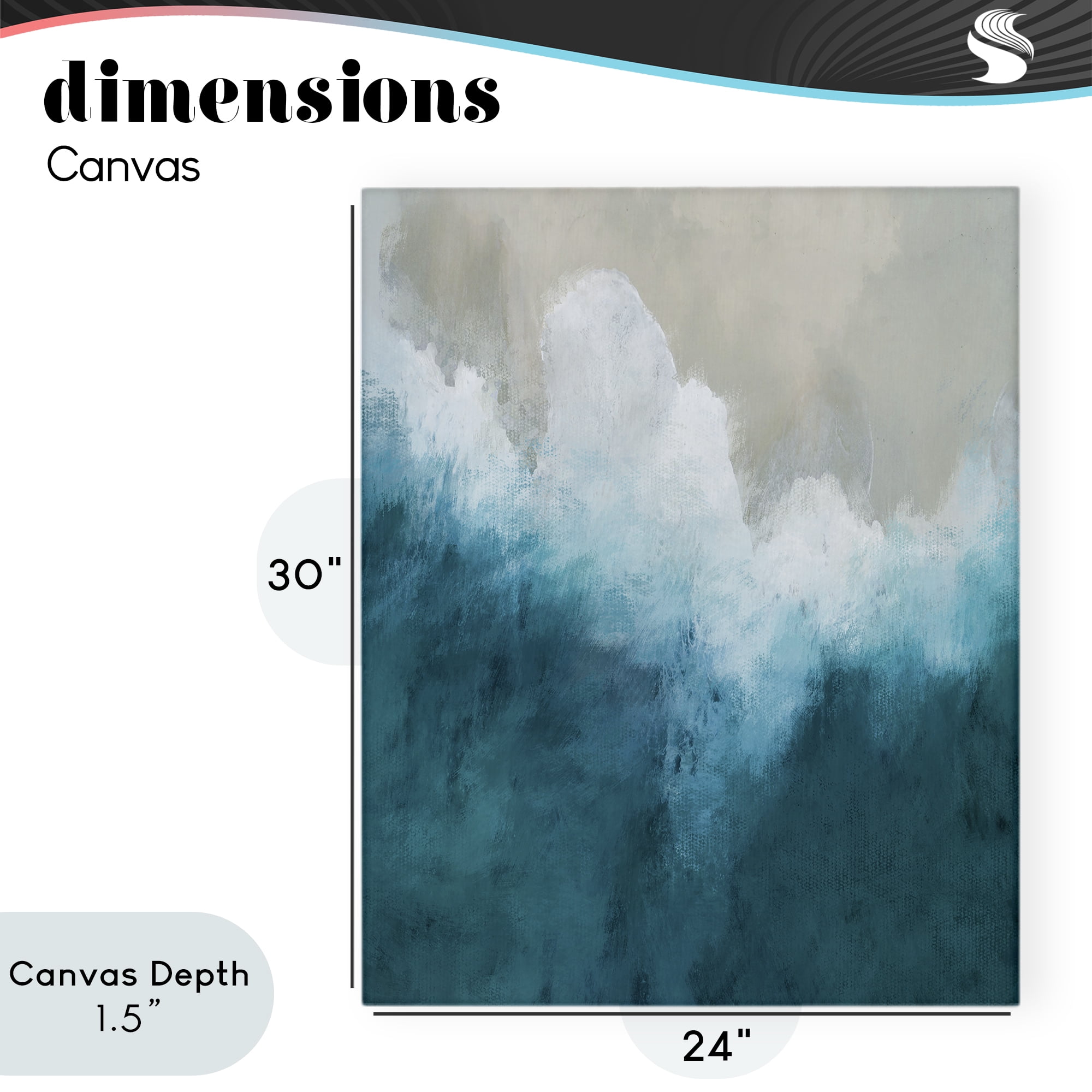 Stupell Industries Aerial Tide Abstraction Canvas Wall Art, design by Denise Brown