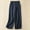 Navy, variant on Pull On Trousers for Women 2025 Solid Casual Cotton Linen Pants Cozy Loose Straight Wide Leg Pants for Spring Summer