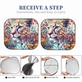 thumbnail image 6 of Windshield Sun Shade, Vibrant Leopard In Flowers Foldable Car Sun Shade Windshield for Front, 2 Pieces, 6 of 7