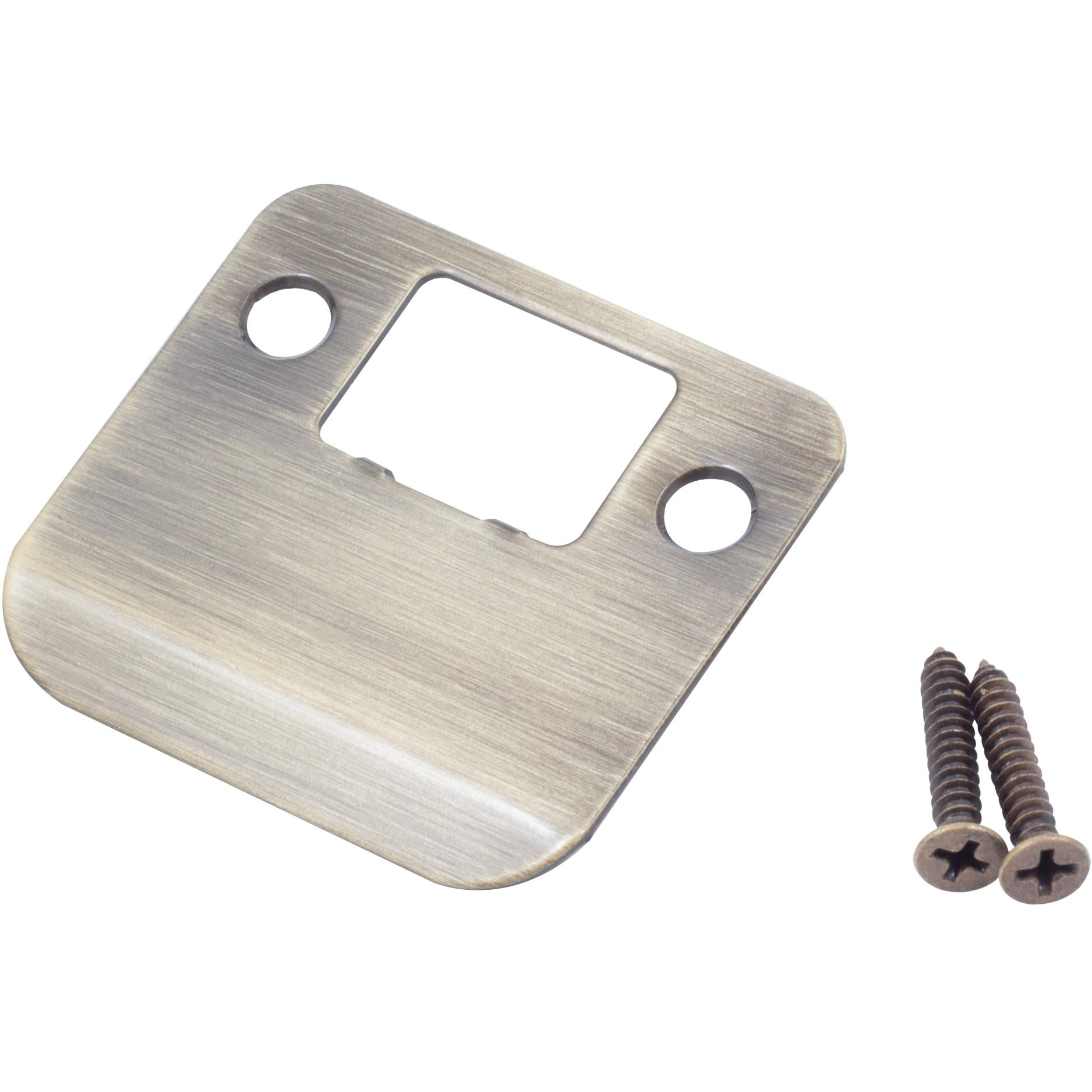 Round Corner Extended Lip Strike Plate, 2-1/4