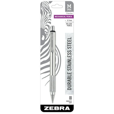 Zebra M-701 Mechanical Pencil, Black, 0.7mm, Carded Packaging