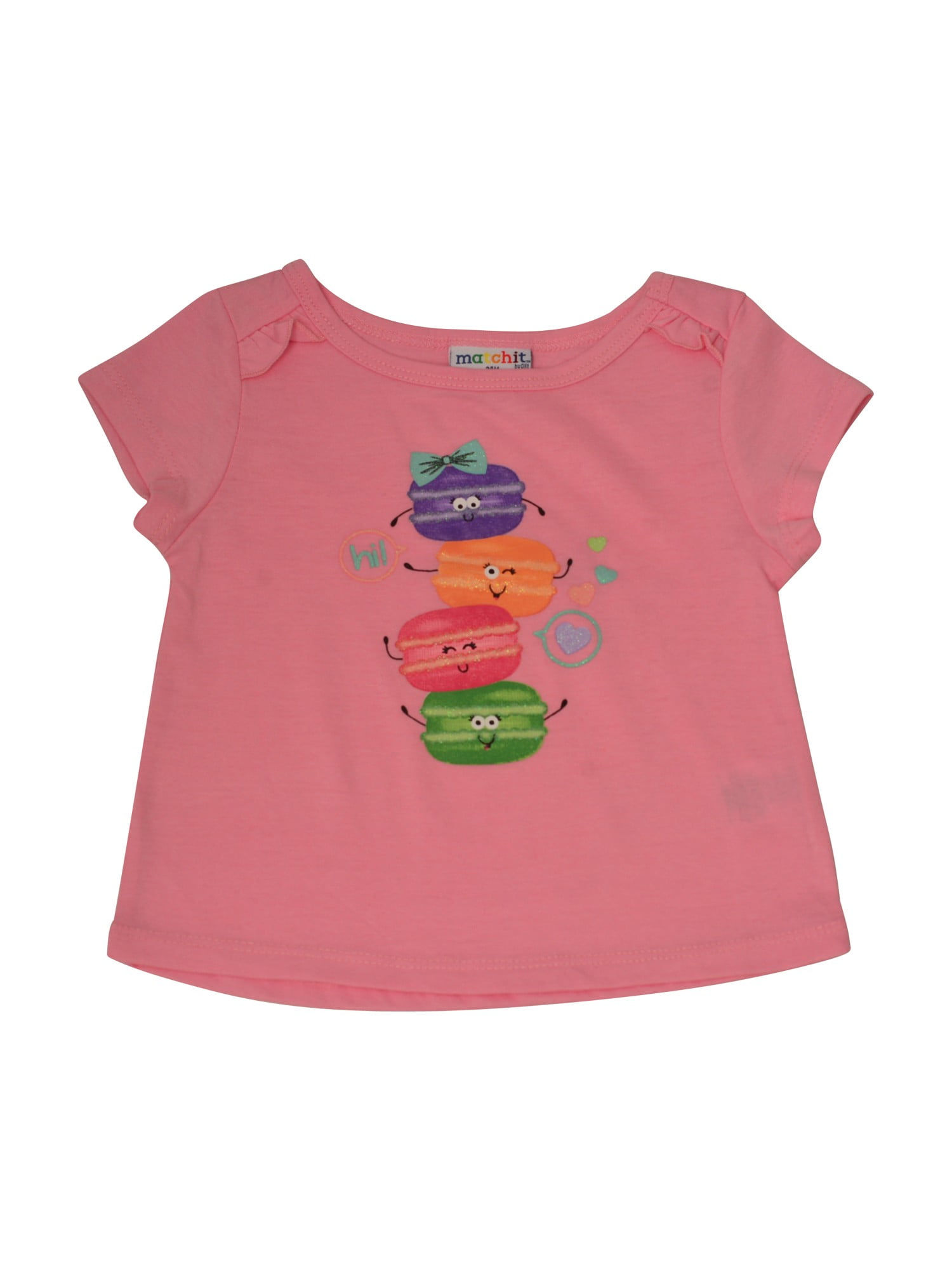 Matchit Matchit Toddler Girls Mint Green Macaroons Graphic Print Tie