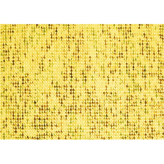 Ahgly Company Indoor Rectangle Solid Yellow Modern Area Rugs, 2' x 5'