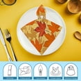 thumbnail image 6 of Qinduosi Autumn Yellow Fallen Leaves Cloth Napkins Polyester Dinner Napkins Great for Indoor/Outdoor Dining or Dinner Parties 4 PCS, 6 of 7