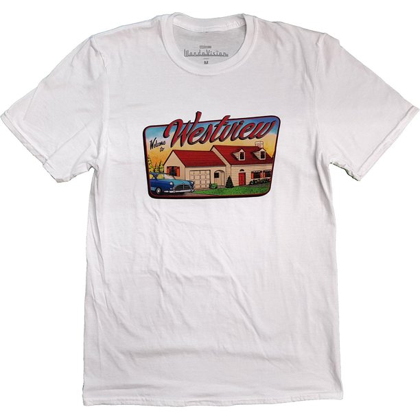WandaVision - Camiseta Westview de Algodón para Adultos Unisex (Blanco)
