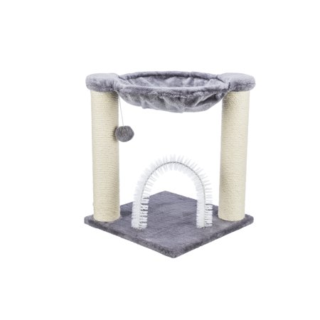 UPC: 4011905445564 | TRIXIE Baza Sisal 20 Cat Scratching Posts with Hammock Groom Brush & Cat Toy Gray