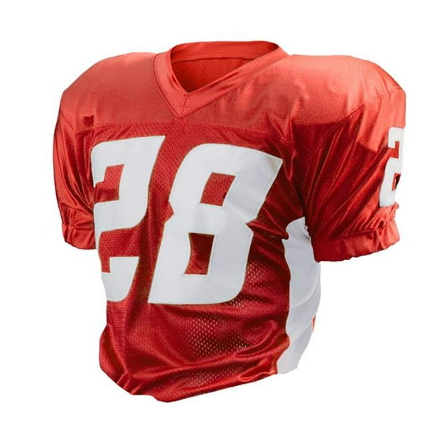 Youth Football Game Jersey, Scarlet & White - Extra Large