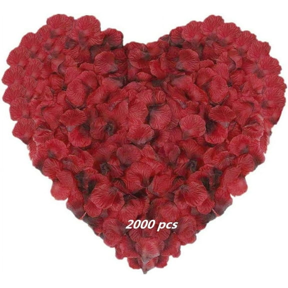 Fake Rose Petals for Romantic Night, Artificial Silk Flowers Faux Petal Home Bedroom Decor Wedding Corridor Bridal Bath Party Ceremony Decorations Silver1000 PCS A