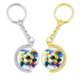 thumbnail image 1 of Football soccer Sports pintado Anillo de oro de metal llavero llavero, 1 of 4