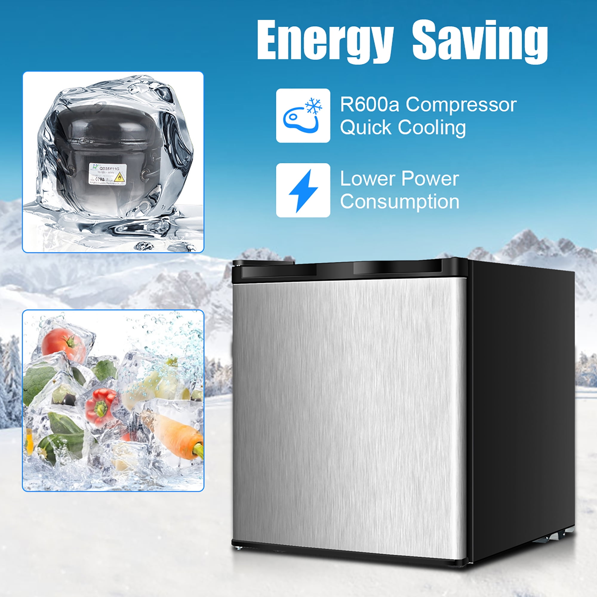 Costway STAKOL 1.1 cu.ft. Compact Single Door Mini Upright Freezer ( Not sold to consumers located in California)