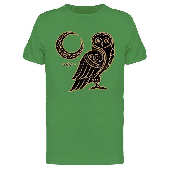 Hand Drawn Celtic Owl Tee Men's -Image by Shutterstock
