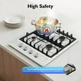 thumbnail image 4 of 23" Cooktop 4 Burners Built-in Stove Top Stainless Steel Gas Cooktop Kitchen for Homes, Restaurants, 4 of 18