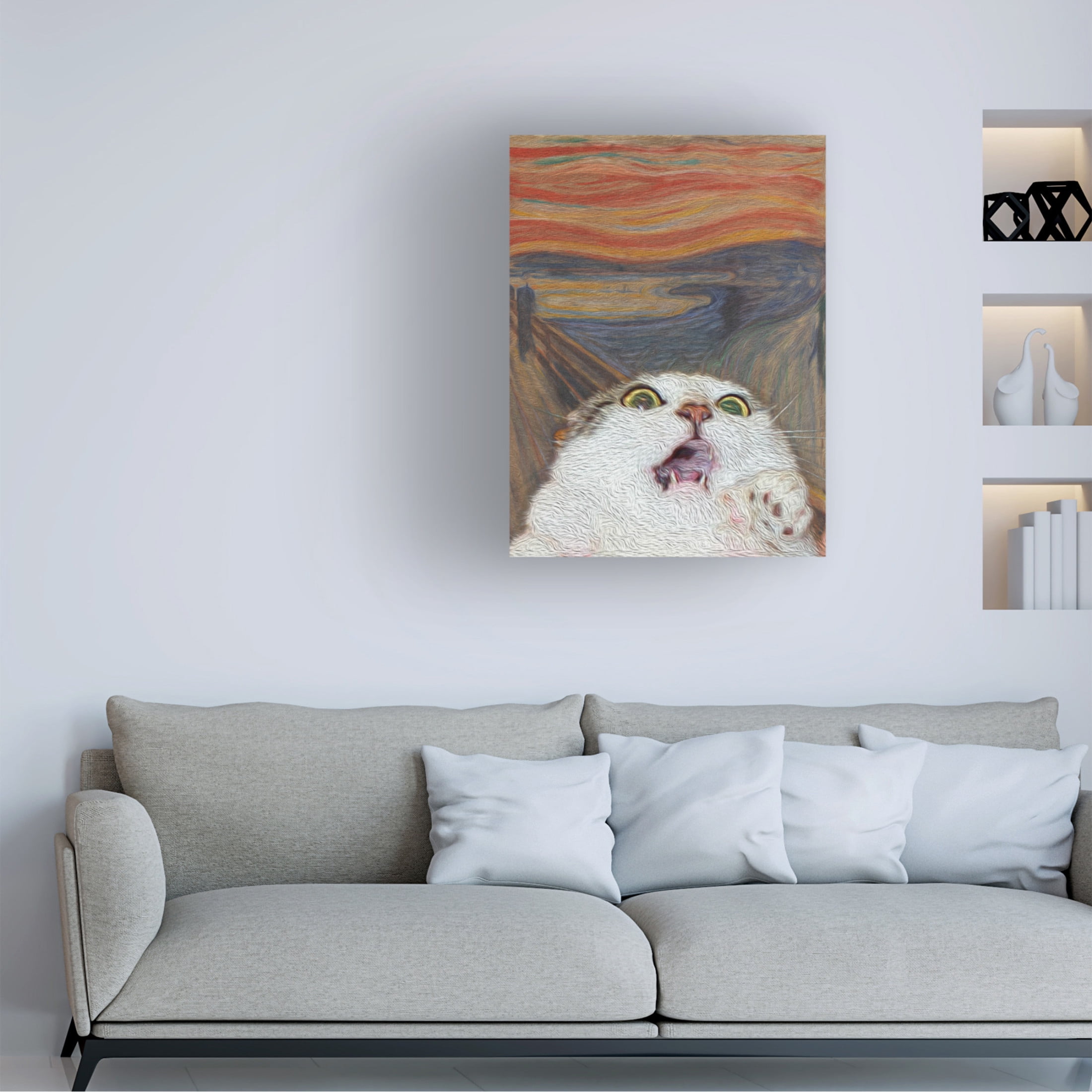 Trademark Fine Art Artelele The Meow 01 Canvas Wall Art