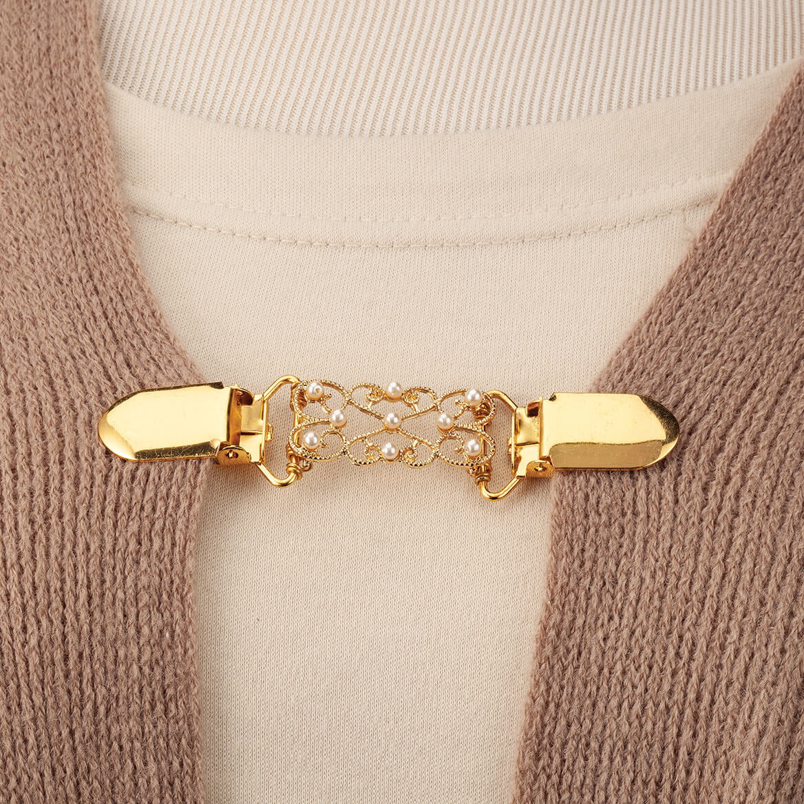 Decorative Goldtone Sweater Clasp