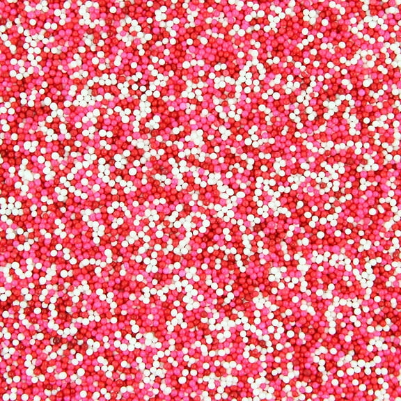 Valentine Nonpareils Confetti Sprinkles, Cake, Cookie, Donut, Cakepop Toppings, 6 oz.