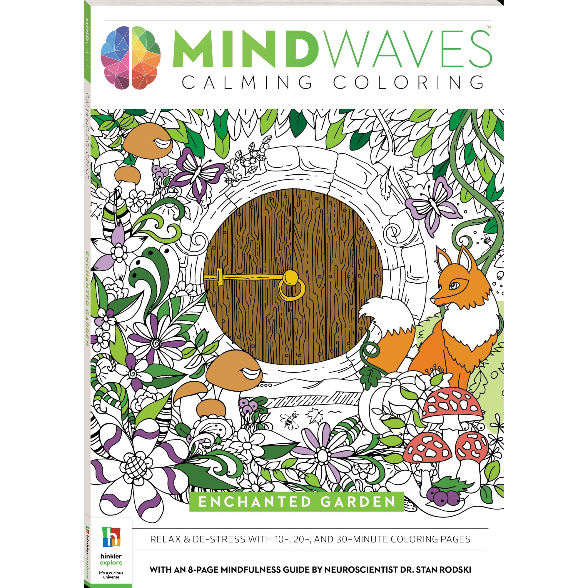 Hinkler Mindwaves Calming Coloring Enchanted Garden for Adults and Teens, 72 Pages