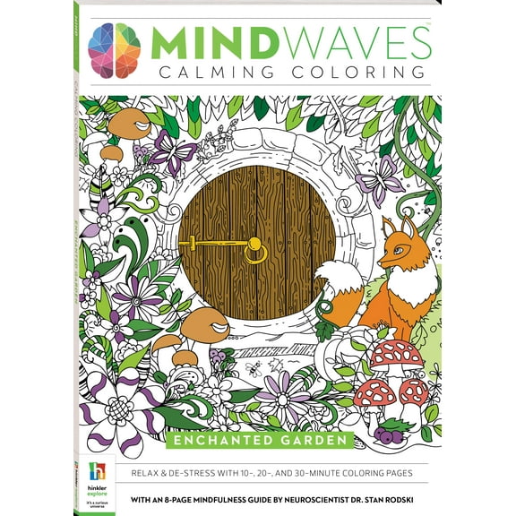 Hinkler Mindwaves Calming Coloring Enchanted Garden for Adults and Teens, 72 Pages
