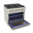 thumbnail image 2 of KUCHT Cuisinière Professionnelle au Propane Liquide de 36 Po et 5,2 Pi3 avec Four à Convection, 2 of 7