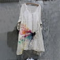 thumbnail image 2 of Vestido HUOGUO Vintage Floral Manga 3/4 para mujer, talla grande, 2 of 5