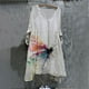 thumbnail image 2 of Vestido HUOGUO Vintage Floral Manga 3/4 para mujer, talla grande, 2 of 5