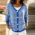 thumbnail image 2 of Sewkxo Knit Cardigan for Women Long Sleeve Front Button Y2k Sweaters Tops Crew Neck Loose Fall Cardigan,Light Blue XL, 2 of 5