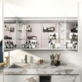 thumbnail image 7 of LIGMIRR Bathroom Cabinet Medicine Cabinet 3 Tier Kitchen Wall Mount Aluminum 36"*30"Recessed Large Cosmetic Storage Cabinet with Led Lighted Vanity Mirror Double Doors and 2 Adjustable Shelves, 7 of 7