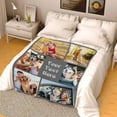 thumbnail image 4 of Custom Blanket with Photo Texts Personalized Blankets and Throws Customized Happy Birthday Gifts for Women Men Dad Mom Wife Husband Grandma Grandpa Sister Daughter Son Best Friend Blankets, 4 of 5