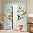 thumbnail image 2 of Feelyou Cute Fox Raccoon Blackout Curtains Set of 2 (52x84 Each),Kawaii Cartoon Animal Window Curtains, Teens Kids Girls Boys Curtains and Drapes, Window Curtains Home Decor, 2 of 6