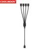 Splitter Ventilador Chasis Argb 30 Cm 1 A 2/3/4 para Ventiladores PC (negro 1 A 4)