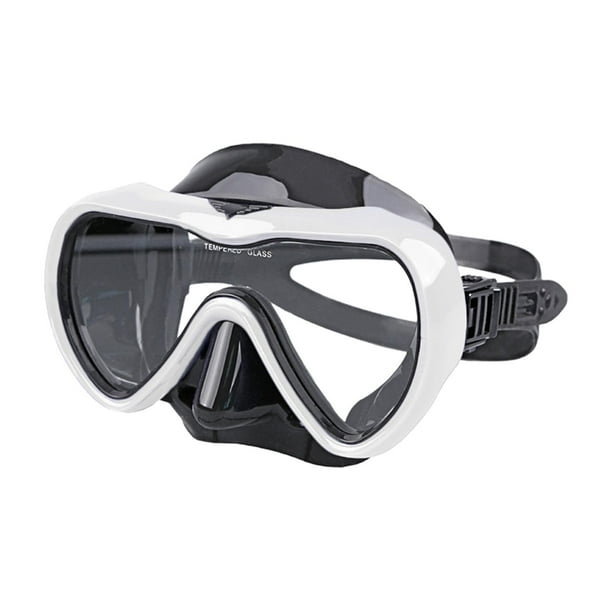 Gafas de buceo con protección antivaho, montura grande, visión clara, gafas de natación para adultos Blanco