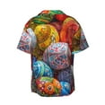 thumbnail image 2 of Sigee Easter Eggs Print Men's Shirts Casual Button Down Short Sleeve Summer Beach Shirt Hawaiian Vacation Shirts Tee Shirt-Medium, 2 of 7