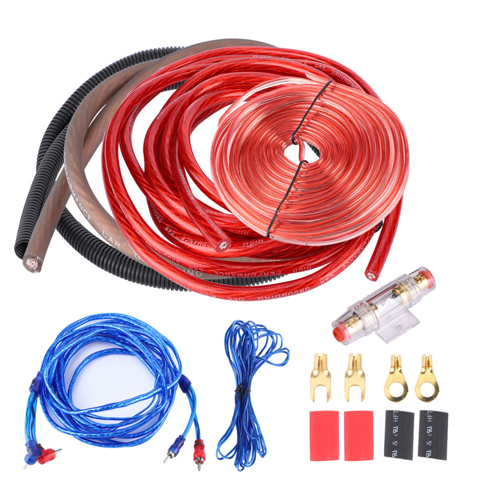4 Guage 2800W Car Audio Subwoofer Amplifier Speaker Installation Wire Cable Kit Fuse Suit