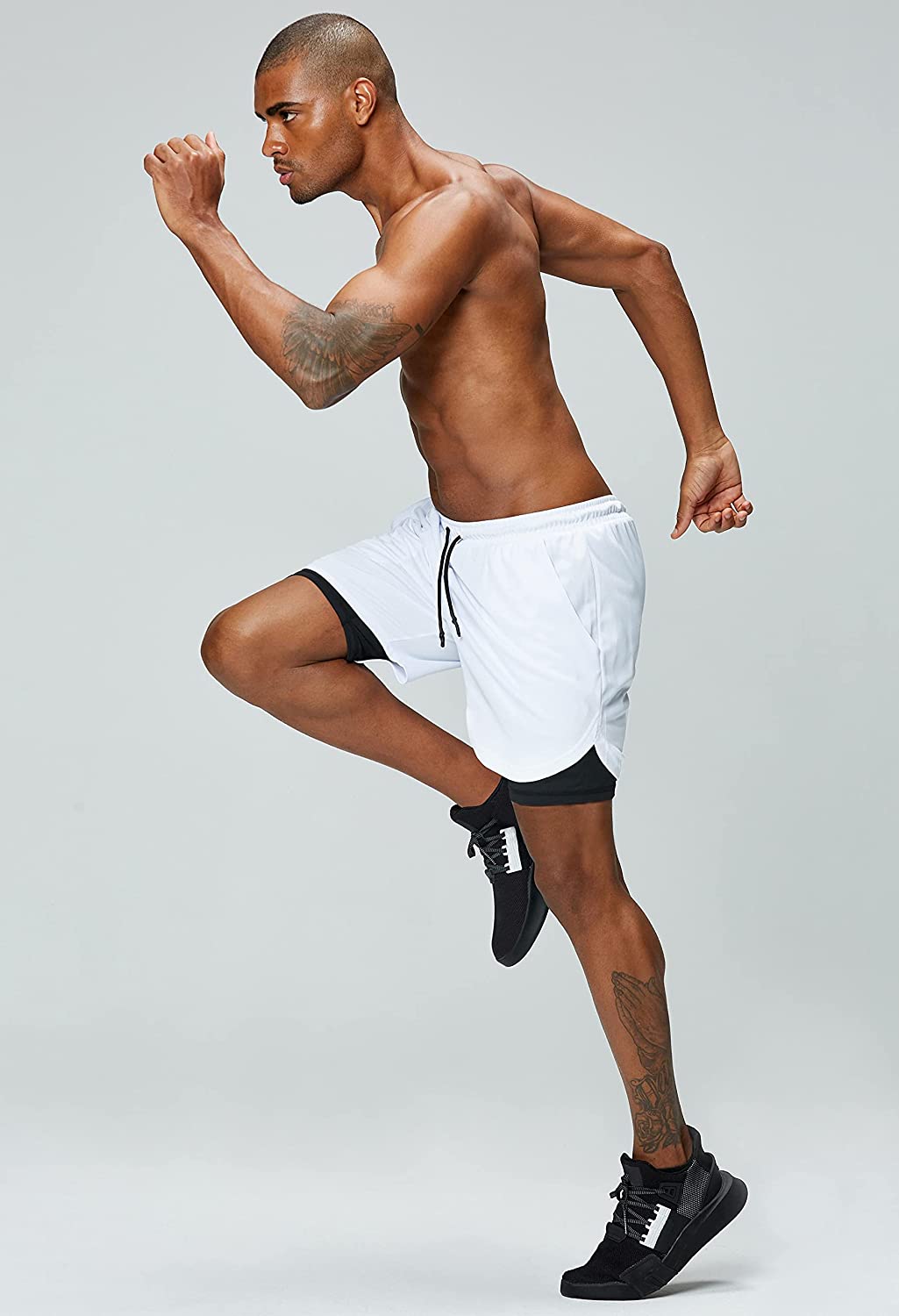 Men's 2 in 1 Running Shorts with Phone 