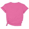 thumbnail image 4 of Lkhaha T Shirts for Women Casual Short Sleeve Graphic Crew Neck Printed Layer Clothes Pink M, 4 of 5