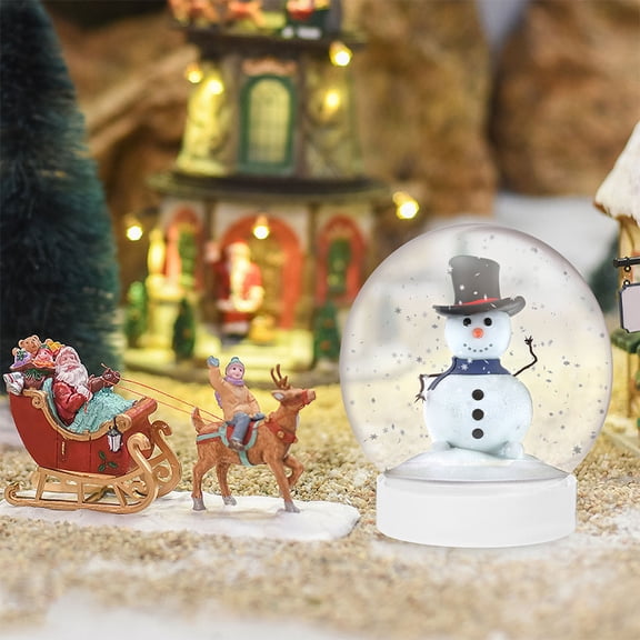 PENIKOKO 15Pcs Winter Snow Globe Craft Kit Clear Plastic Replacement for Christmas Decorations