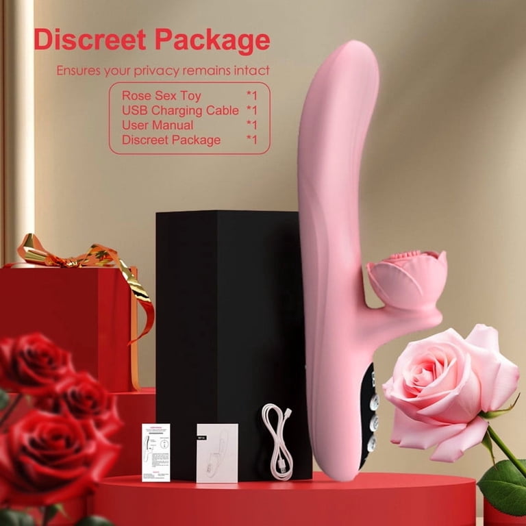 ESVOW Thrusting Rose Vibrator for Women Pleasure Female Sex Toys with 7  Vibrating & 7 Telescopic & Heating Modes Waterproof Silicone Adult Toy  Stimulator for Couples