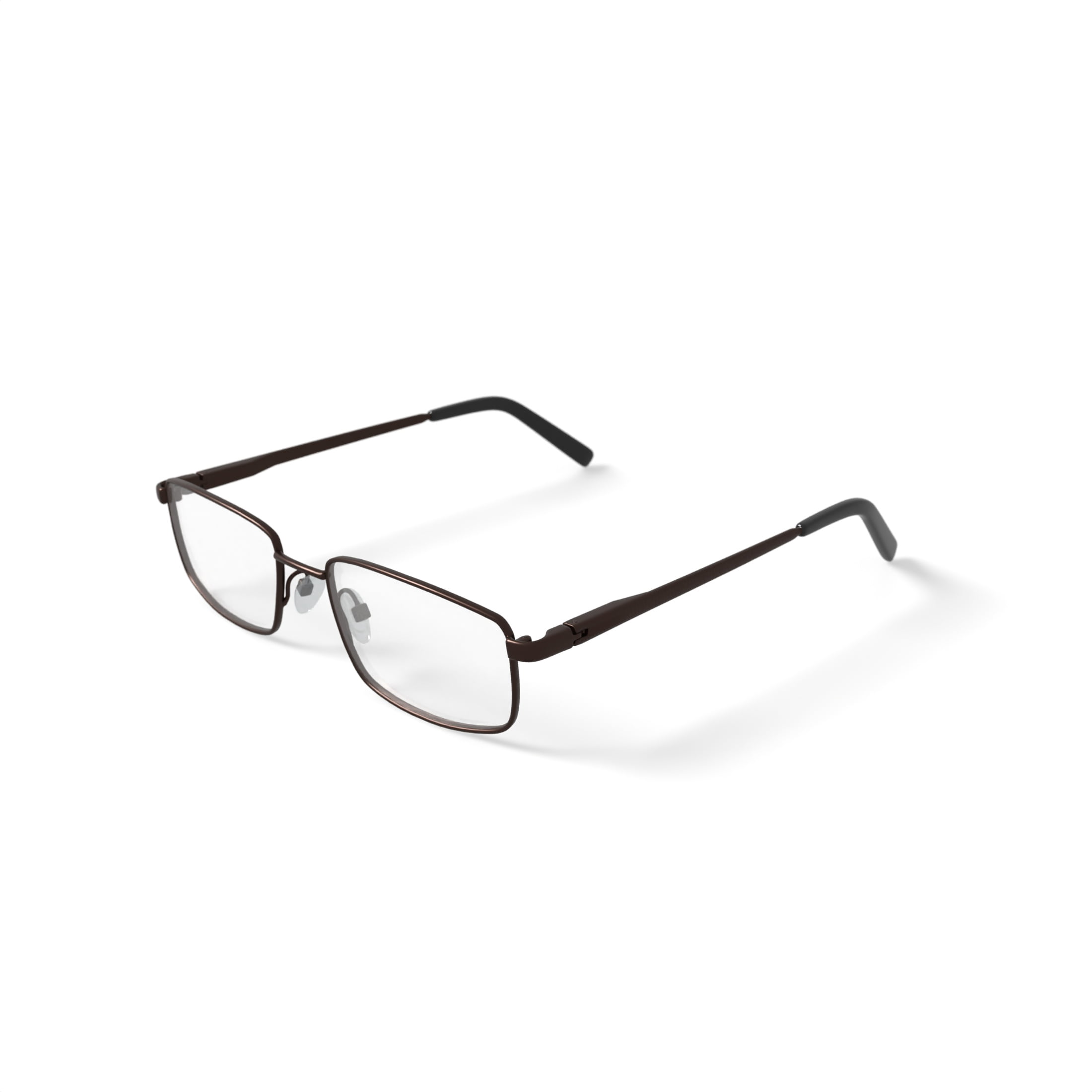 Adolfo Men's Rectangular Prescription Eyeglasses with Case, Bronze