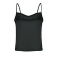 thumbnail image 3 of Womens Sexy Satin Camisole Ruched Draped Neck Adjustable Spaghetti Strap Camis Tanks Casual Summer Sleeveless Tops, 3 of 5