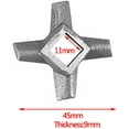 Yazoeiaing Food Meat Grinder Blade, Universal Steel Crossshaped